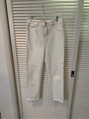 Madewell White 90s Straight Crop Jeans. Size 28.